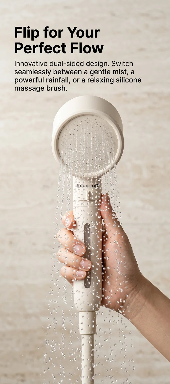 High Pressure Filter Shower Head Double Sided Handheld Macaron Sprayer Chlorine Removal for Bathroom