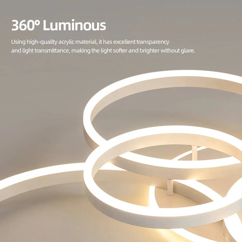 LED Ceiling Chandelier Lighting For Home Living Study Room Bedroom Dimmable Ceiling Lamp Indoor Lighting Decoration Lamps