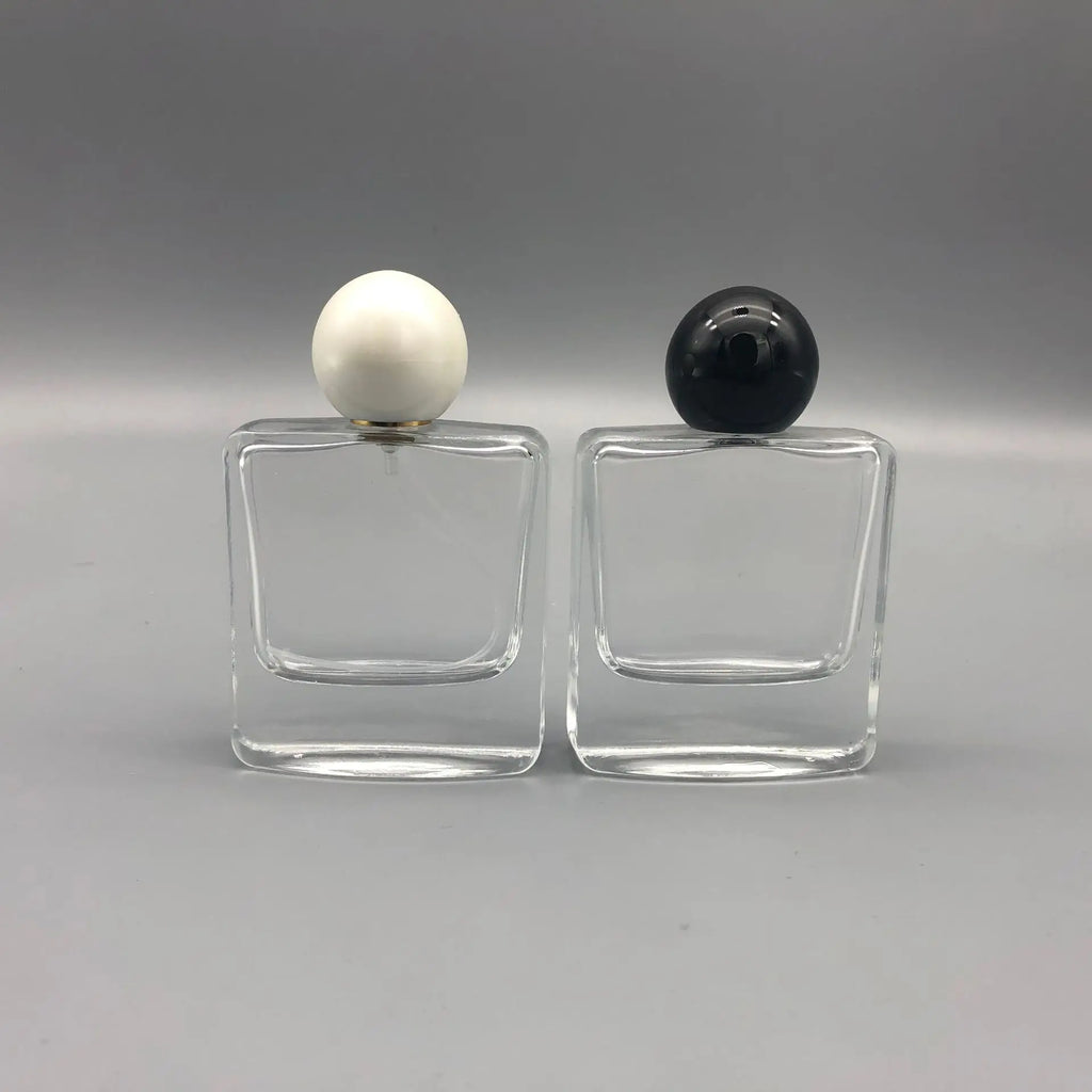 50ML Premium Perfume BottlePortable Perfume Dispenser Flat Square Bayonet Glass BottleCosmetic Spray Bottle Skin Care Tool