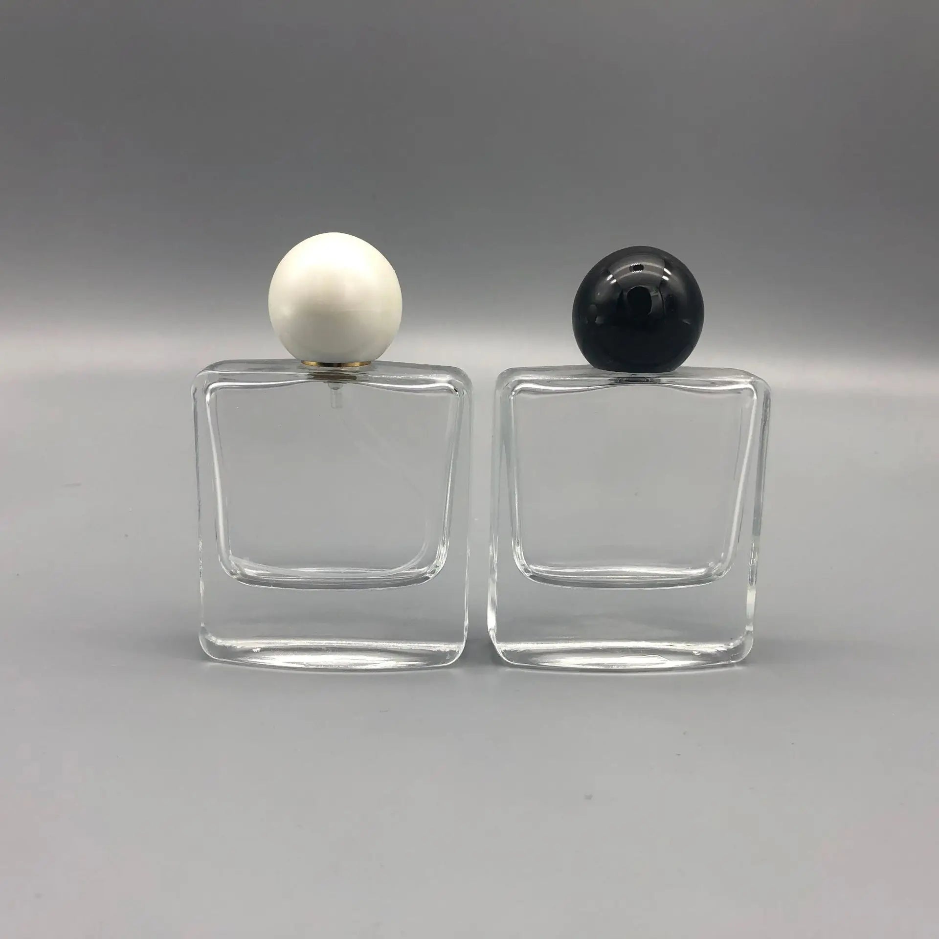 50ML Premium Perfume BottlePortable Perfume Dispenser Flat Square Bayonet Glass BottleCosmetic Spray Bottle Skin Care Tool