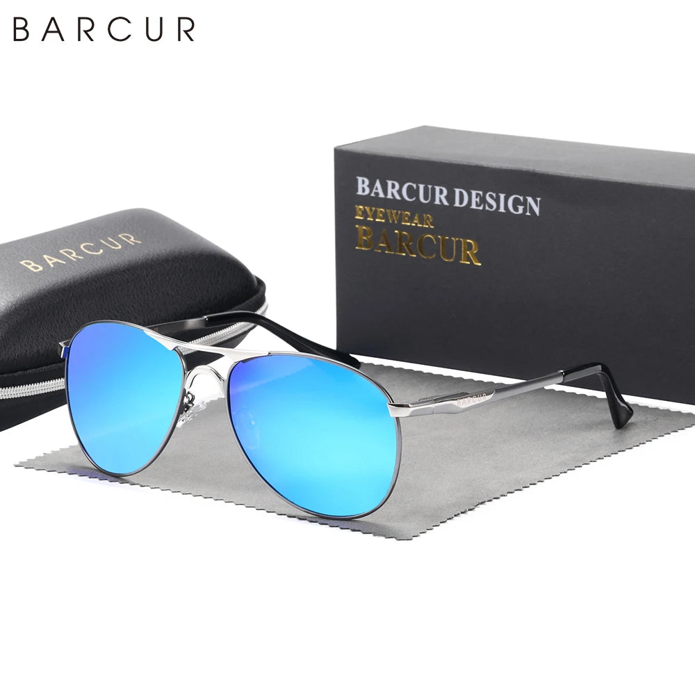 BARCUR Brand Design Sunglasses High Quality Men Polarized Sun Glasses Driving Mens Sun Glasses UV400