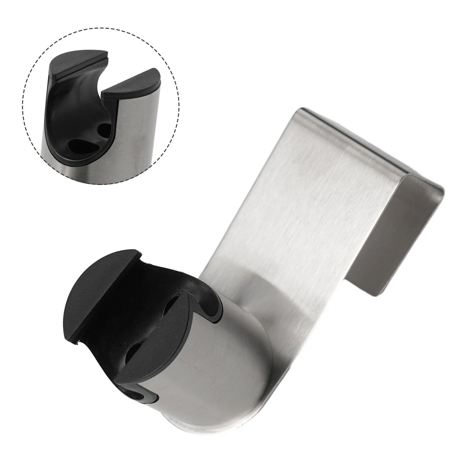 Bidet Sprayer Holder for Toilet Bathroom in Brushed Nickel Stainless Steel with Dual Mount Capability for Wand Use
