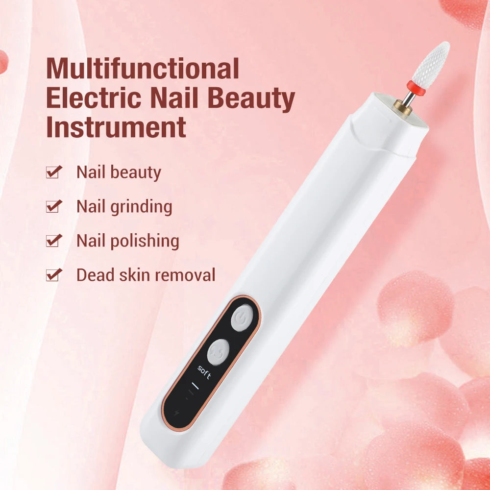 New 45000RPM Professional Electric Nail Drill Machine Low Noise Rechargeable Nail File Nails Accessories Gel Nail Polish Sander