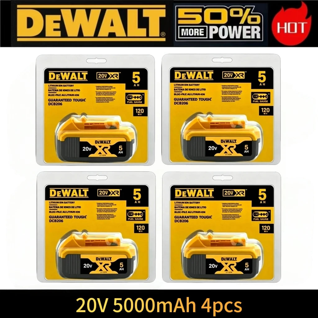 Original DeWalt 6.0Ah/5.0Ah 20V Battery Replaceable DCB184 DCB200 DCF892 DCF845 DCF850 DCF911 DCD800 DCD805 Tools Battery