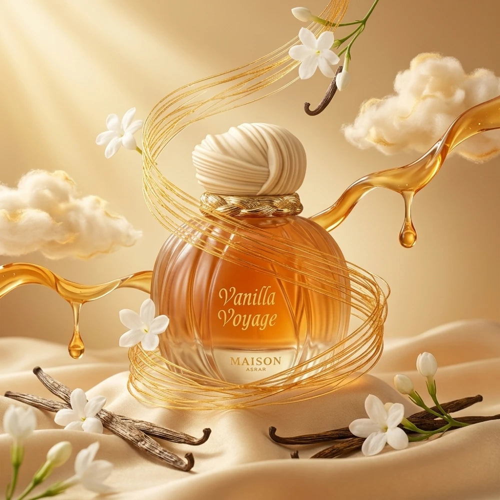 A MAISON ASRAR 100ml Vanilla Caramel Perfume Sweet Honey Tonka Musk Long Lasting Eau De Parfum Unisex Gourmand Warm Fragrance
