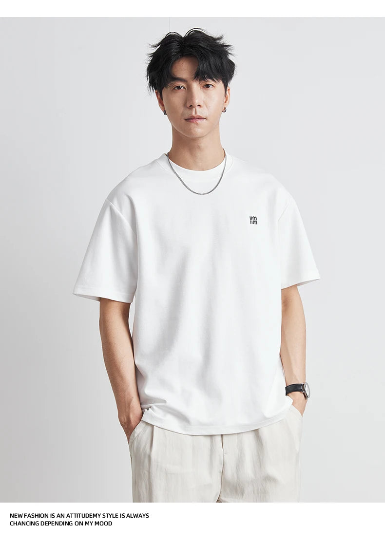 2025 Summer New Men Loose Short-sleeved Casual Breathable Quick-drying Ice Silk T-shirt Solid Color Half-sleeved Top M-3XL