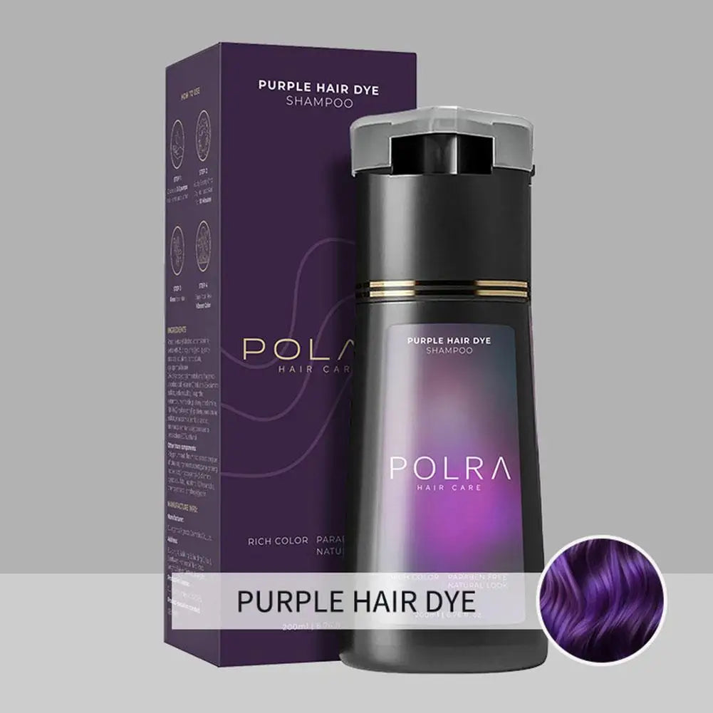 Hair Dye Shampoo Semi Permanent Hair Color Shampoo For Gray Hair Cover Women Men Black Brown Purple  Home Hair Dye Kit