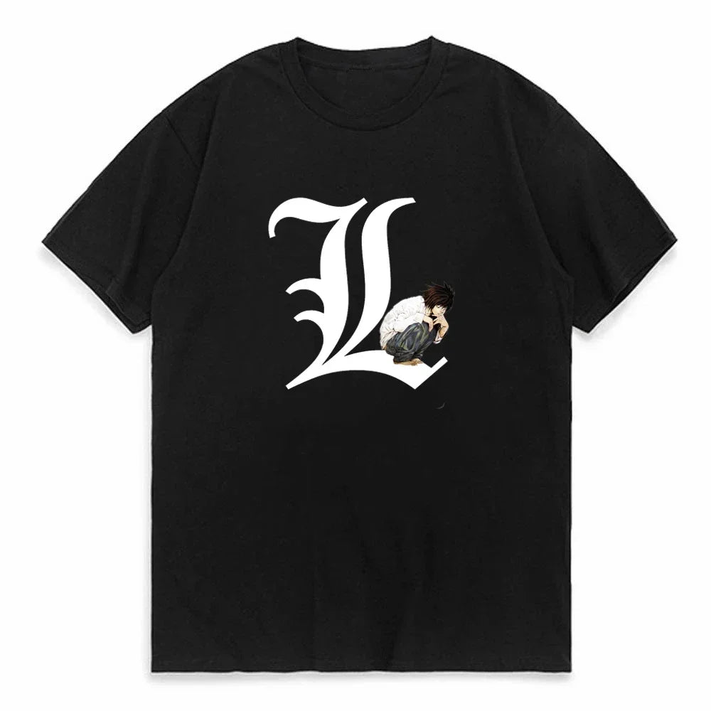 Men Kawaii Cartoon Summer Tops Misa Amane Graphic Tees Japanese Anime T-shirt Death Note T  Harajuku Unisex Pop Y2k Tshirt