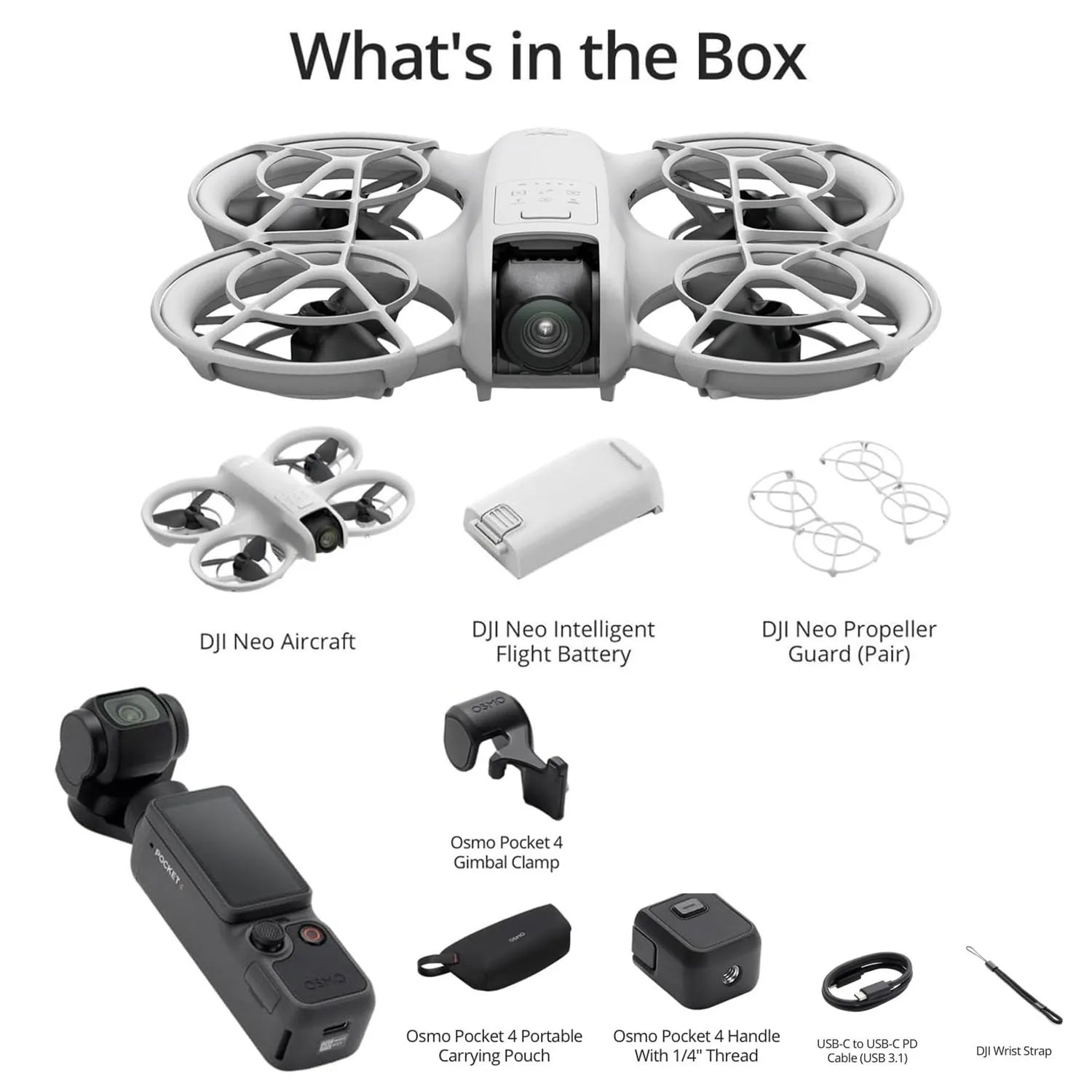 DJI Osmo Pocket 4 Standard combo,4K/6K Pocket Gimbal Camera All New with 1-Inch Sensor 107GB Storage ActiveTrack 7.0 for Vloggers
