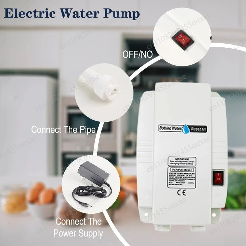 5 Gallon Bottle Electric Water Pump Single Tube 110V/220v AC US Plug Countertop Drinking Water Jug Pump for Kitchen Refrigerator