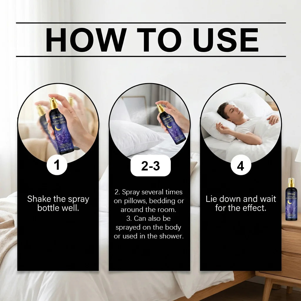 Sleep Spray Lavender for Pillows Relieve Anxiety Fall Asleep Improve Sleep Quality Natural Aromatherapy Body Relaxation Spray