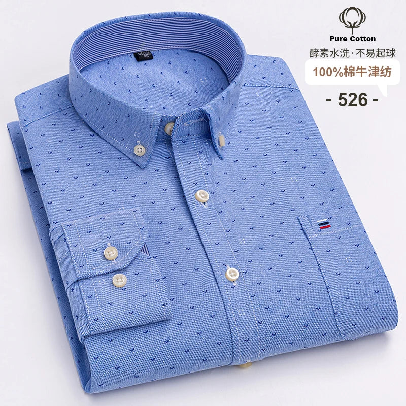 2024 Fashion Men Work Business Brand Shirt Mens Plaid Cotton Casual Dress Shirts Slim Fit Long Sleeve Button Down  Chemise Homme