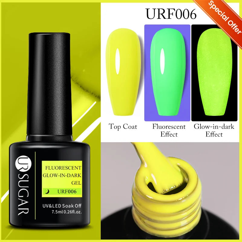 UR SUGAR 7ML Valentine’s Day Gel Nail Polish 107 Colors Classic Black Red Glitter Semi Permanent Autumn Soak Off UV Gel Varnish