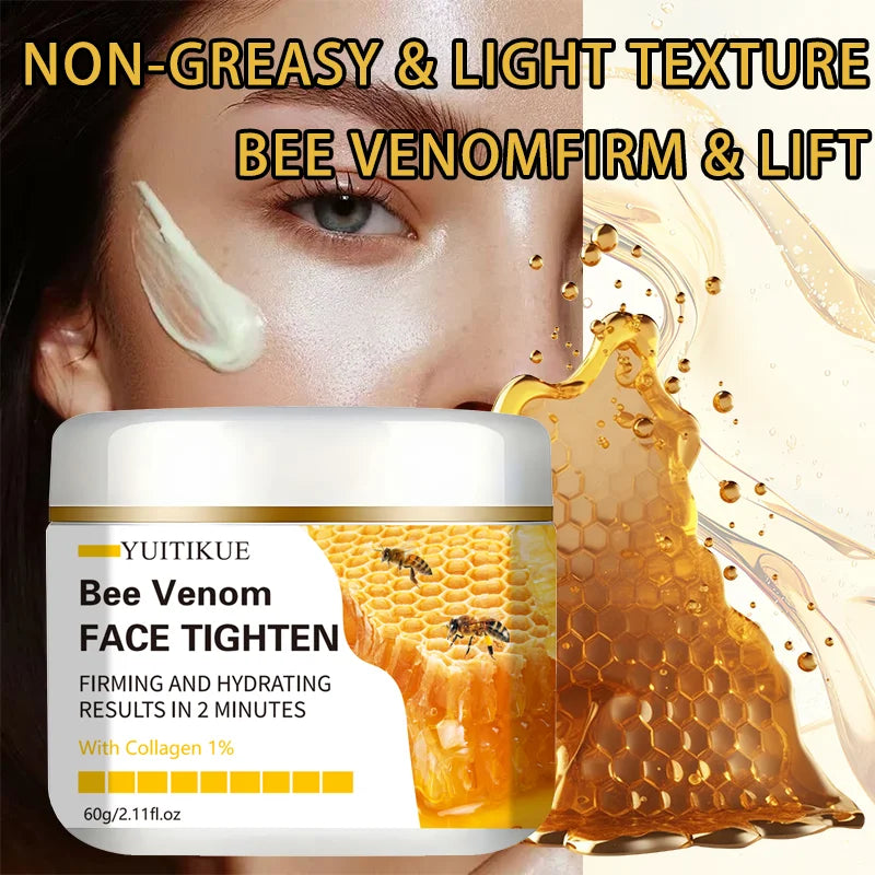 YUITIKUE Bee Venom Face Tighten Cream Collagen Anti Aging Moisturizing Firming Hydrating Skin Care