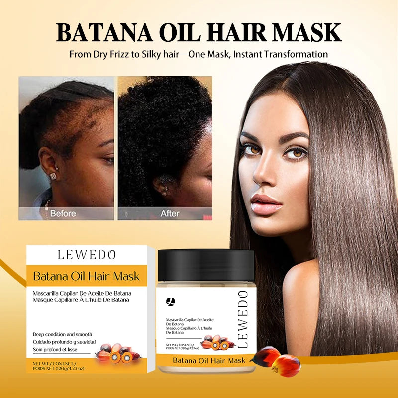 120g Batana Hair Mask Fast Hair Growth Oil Scalp Care Conditioner Batana Oil Anti Hair Loss Thicker Hair Serum Nourish Hair Root