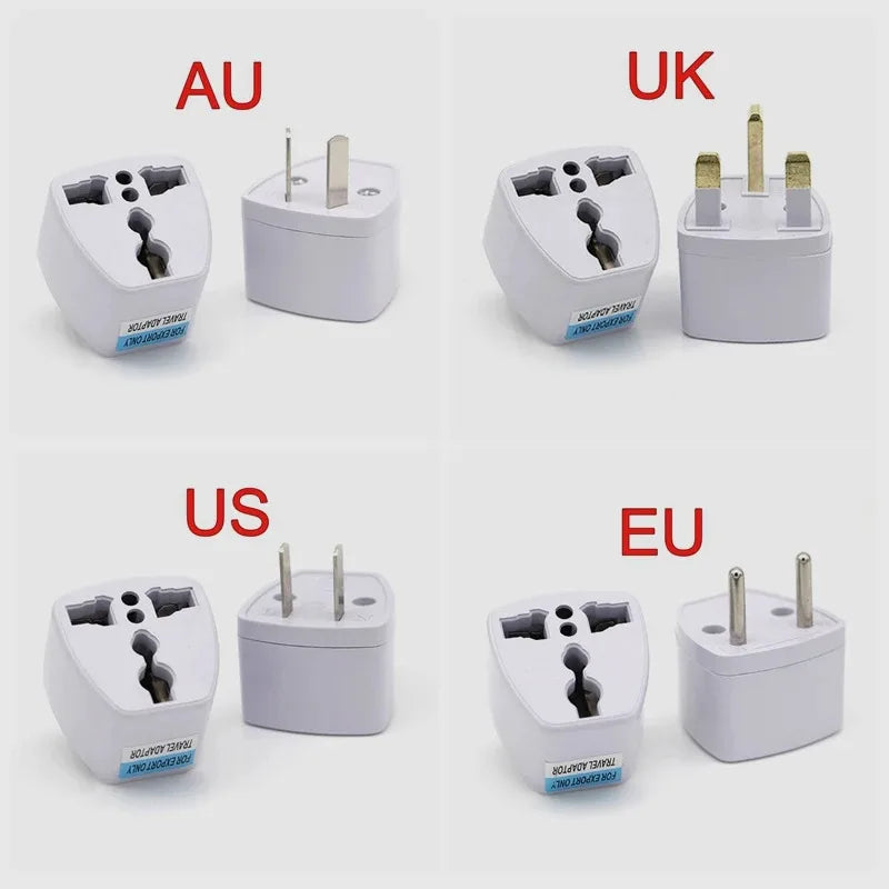 1PC Universal US UK AU To EU Plug USA To Euro Europe Travel Wall AC Power Charger Outlet Adapter Converter 2 Round Pin Socket