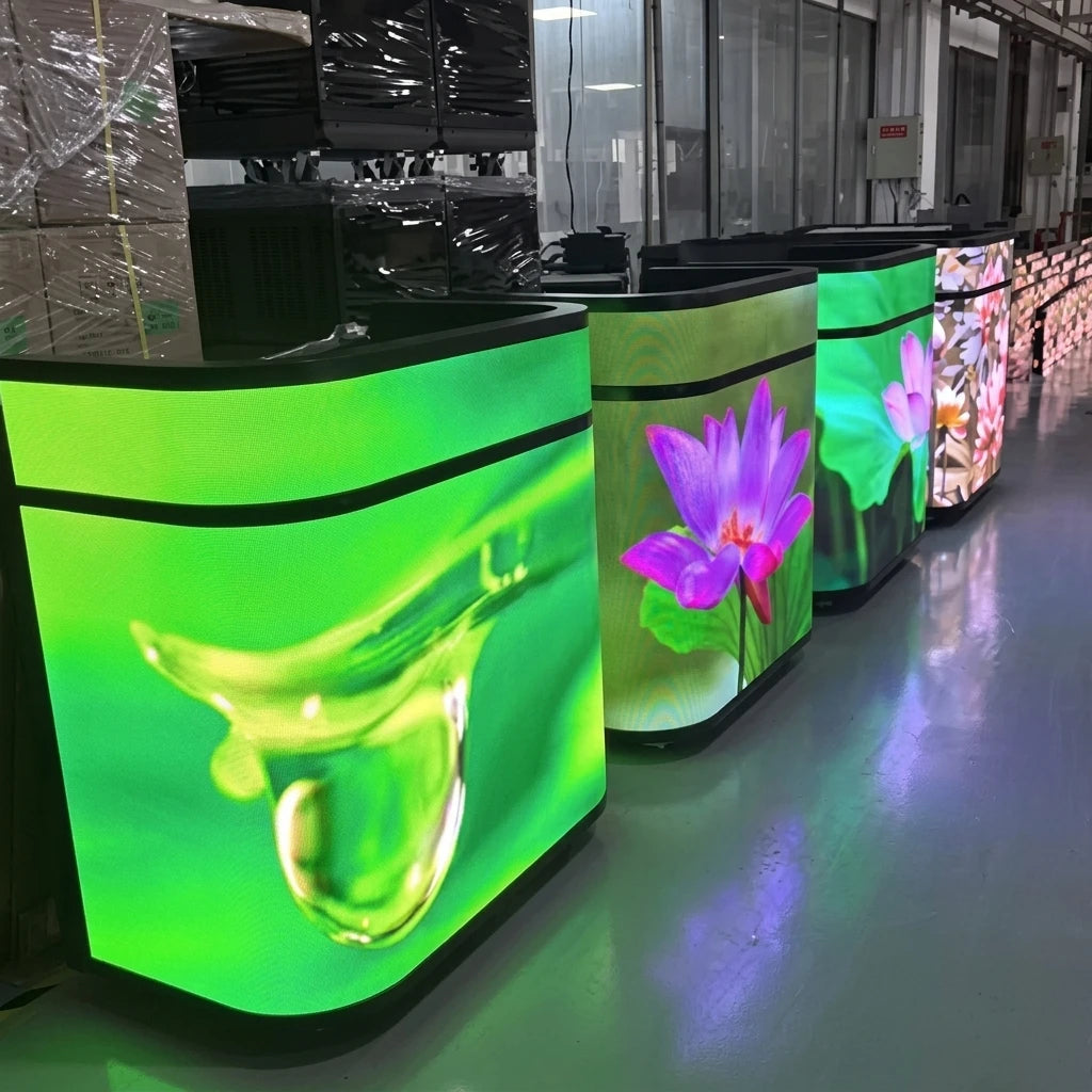 High Resolution Outdoor/Indoor P3.91 Micro Tile Led Display Screen, 500x500mm 500x1000mm for Corporate Lobby Control Room Museum
