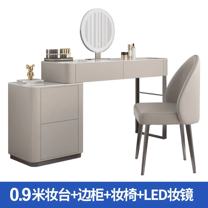 #With Mirror Storage Vanity Table Modern Nordic Luxury Trendy Vanity Table Premium Organizer Meuble Coiffeuse Home Furniture