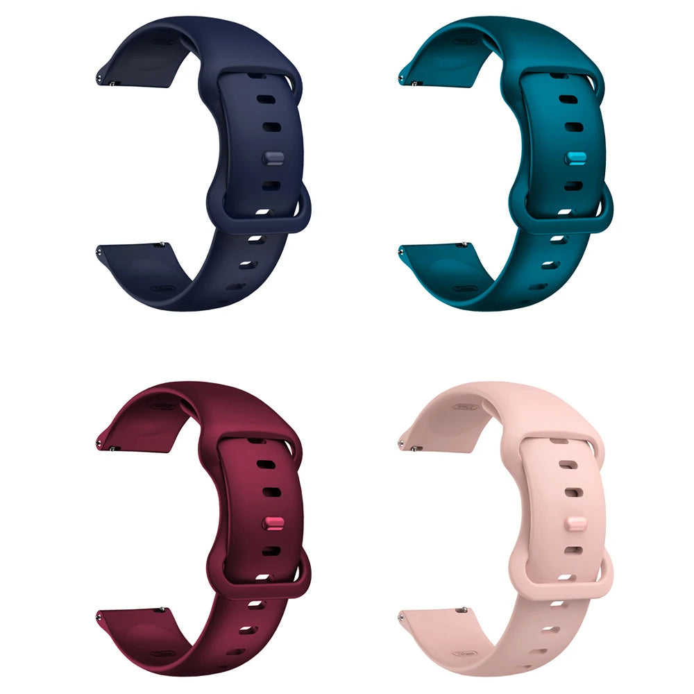 Strap For Amazfit GTS 2/4/3/GTS 2/4 Mini/GTR 4/2/2e 20mm/22mm Watch Silicone Sport Bracelet Amazfit bip 5 3/S/u pro Series band