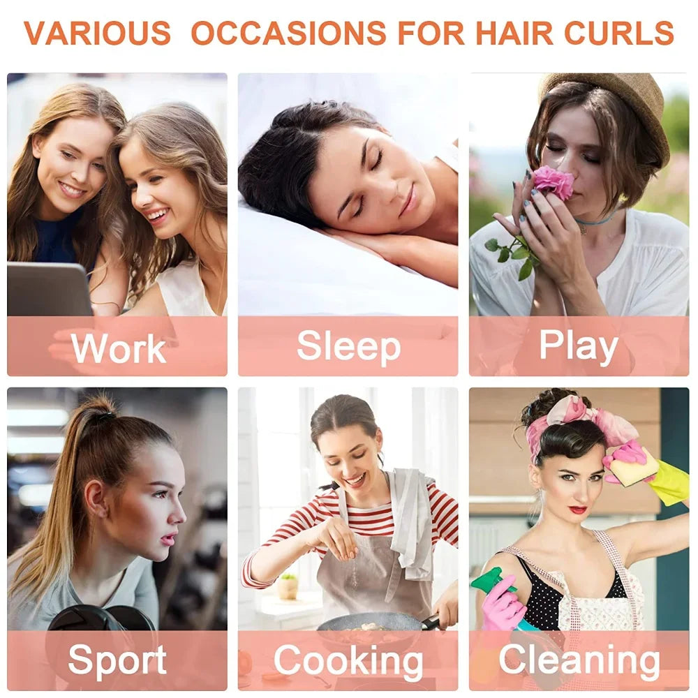 NEW Heatless Curling Rod Headband No Heat Hair Curlers Silk Curls Lazy Hair Rollers Soft Sleeping Headband Hair Styling Tools