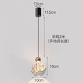 Italian Light Luxury Bedside Pendant Light Artistic Snow Mountain Hand Sweeping Induction Adjustable Entrance Hanging Line Light
