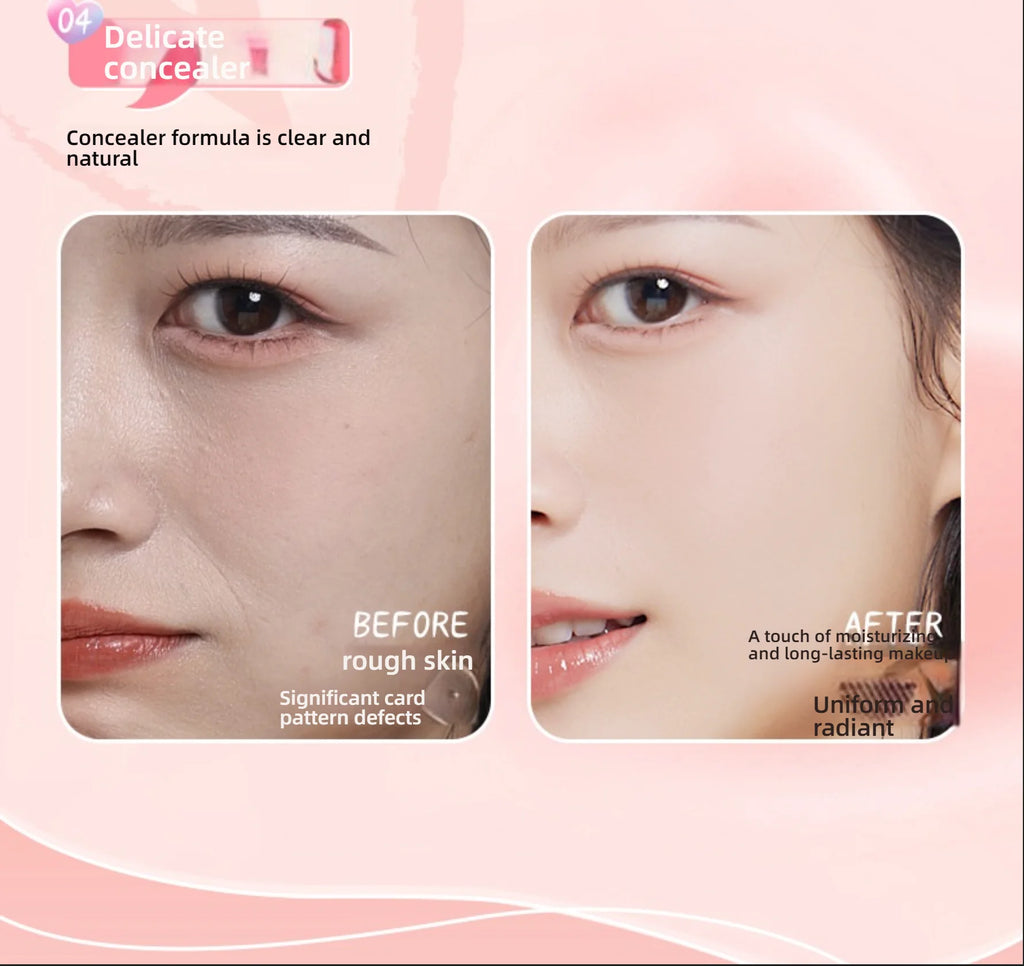 Life Girls Dewy Cushion Foundation 2025 ✦ Milky Hydrating Concealer & Skin Brightener ✦ Transfer-Proof, Buildable Coverage for G