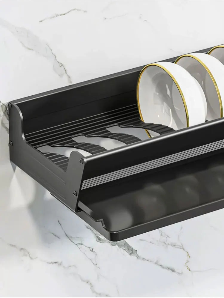 Wall Mounted Kitchen Dish Drainer Dish Drying Rack  Storage & Organization Kitchen Gadgets Shelf Useful Things For Kitchen