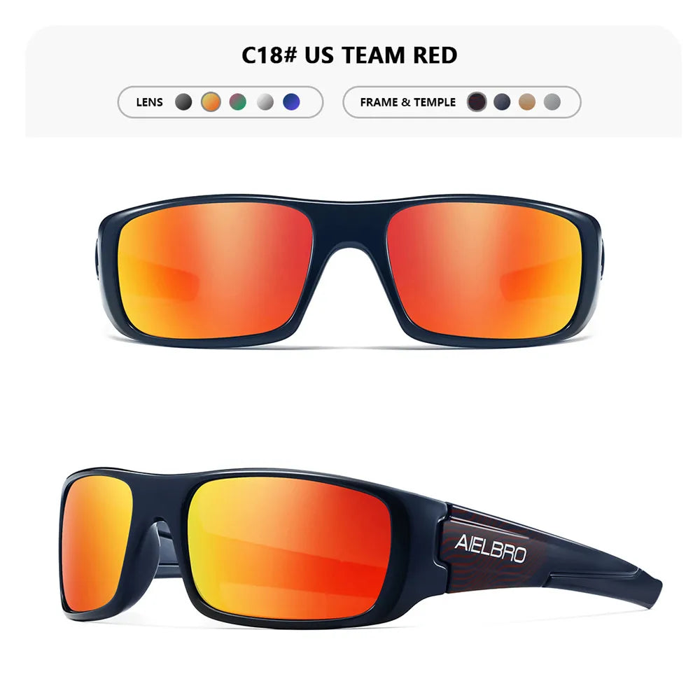 4PCS Sun Glasses – Unisex Square Frames with UV400 Lens, Perfect for Driving, Golf, Fishing All-Weather Outdoor Activities