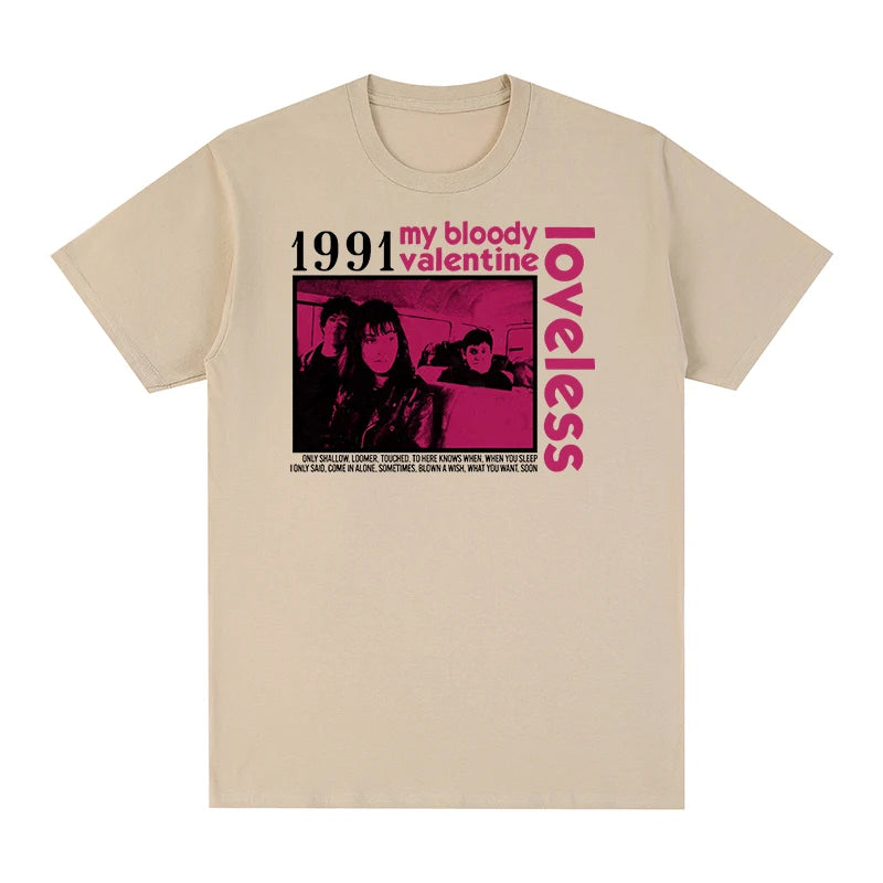 my bloody valentine loveless Original Artwork 1991 T-shirt Slowdive Men T shirt New TEE TSHIRT Womens Tops Unisex