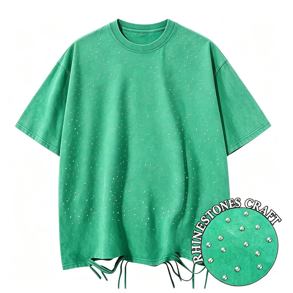 Solid Washed And Distressed T Shirt Men Trendy Loose Holes Clothes Summer Breathable Fitting Pure Cotton Soft Unisex T-Shirt