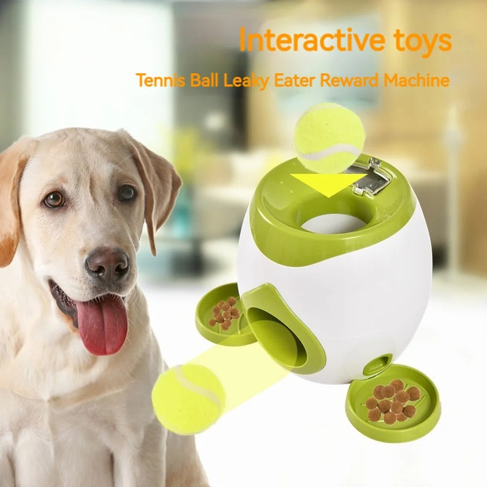 Automatic Dog Ball Launcher Dog Tennis Food Reward Machine Interactive Dog Ball Thrower Dog Tennis Balls Feeder for Dogs