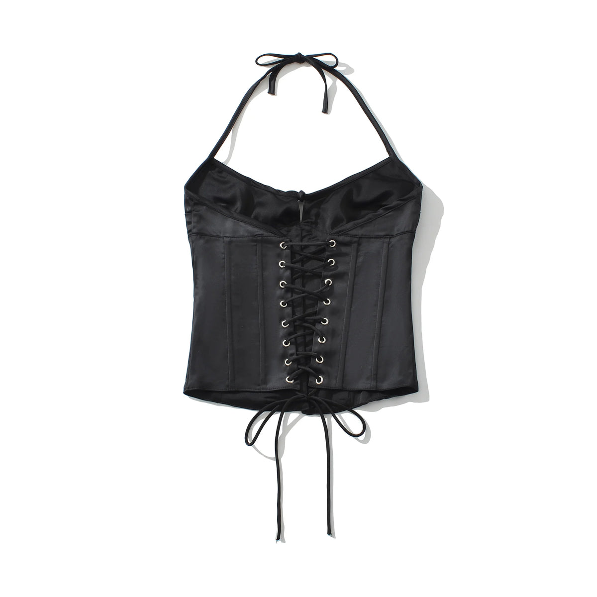 Summer Red Satin Ruched Bra Hook Buttons Sexy Corset Women Cross Lacing Up Bandage Back Tank Tops Bodycon Strapless Crop Top