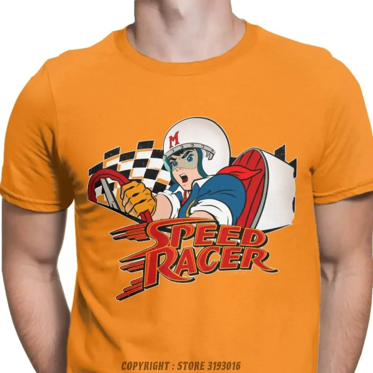 Speed Racer Meteoro Men's Tshirts Cool Christmas Crew Neck T Shirt Cotton Camisas Hombre Harajuku Aesthetic Printed Tshirt Men