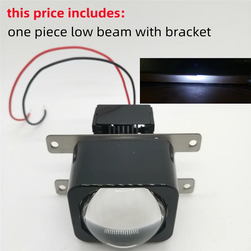 OWN DJM 1.5" MATRIX 42MM BI LED PROJECTOR LENS BILED HIGH LOW DUAL BEAM HEADLAMP MOTORCYCLE 1.5 INCH SQUARE MODULE MOTORBIKE
