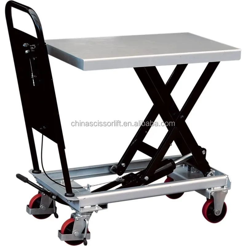 Hydraulic lift table Foldable scissor lift car 1.5 meters height 300 kg load workshop material handling