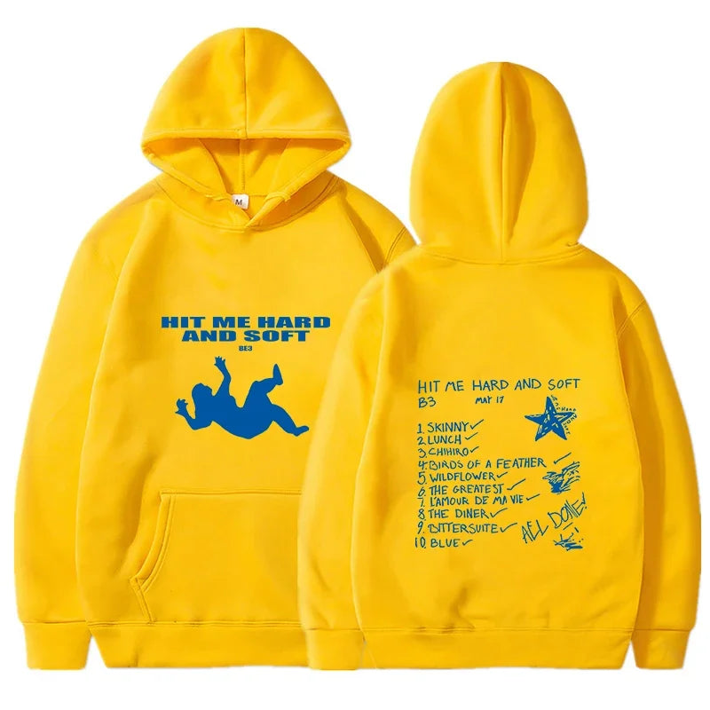 New Spring Autunm Men's Hoodies Billie Hit Me Hard and Soft Printed Women Sweatshirt O-neck European Size Casual Pullover Hoody