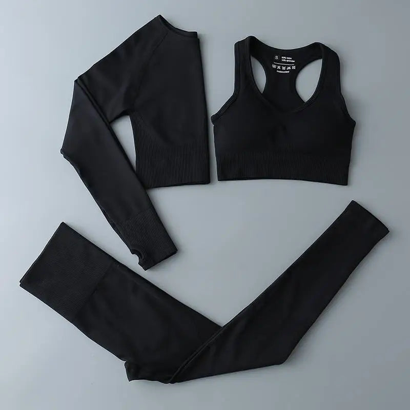 Seamless Legging Fitness Suit Women Sport Outfits Butt-lifting Yoga Pants Running Gym Clothing Comfortable Workout Clothes Solid