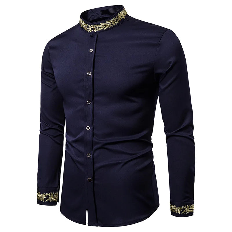 2026 Men's Summer Casual Long Sleeve Shirts Slim Fit Turn Down Collar Shirts Formal Office Business Shirts for Men Tops Big Size
