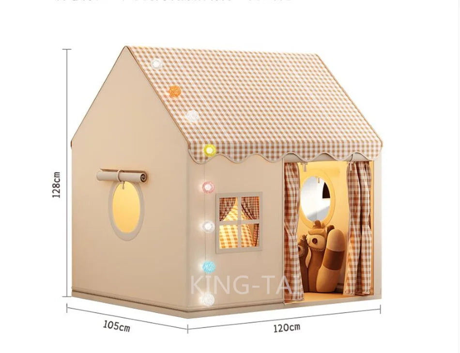 Kid Toys Tent Princess Castle Play House Cubby Children Small House Folding indoor Play tent Baby Tent Solid Frame No Light Ball