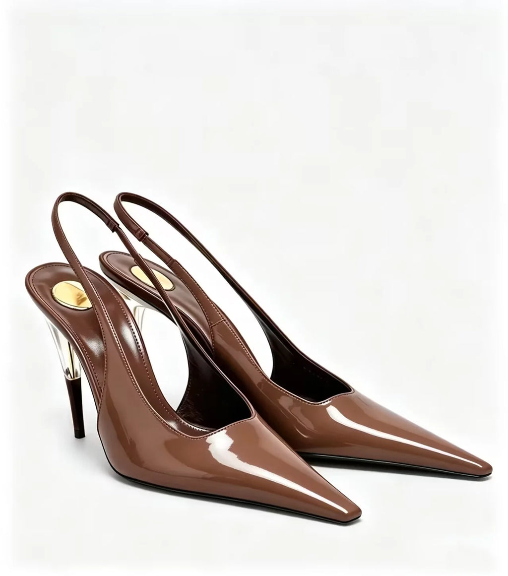 Ladies' Summer New High Heel Pointed Sandals Fashion Small Square Party Wedding Ladies' High Heel Sandals