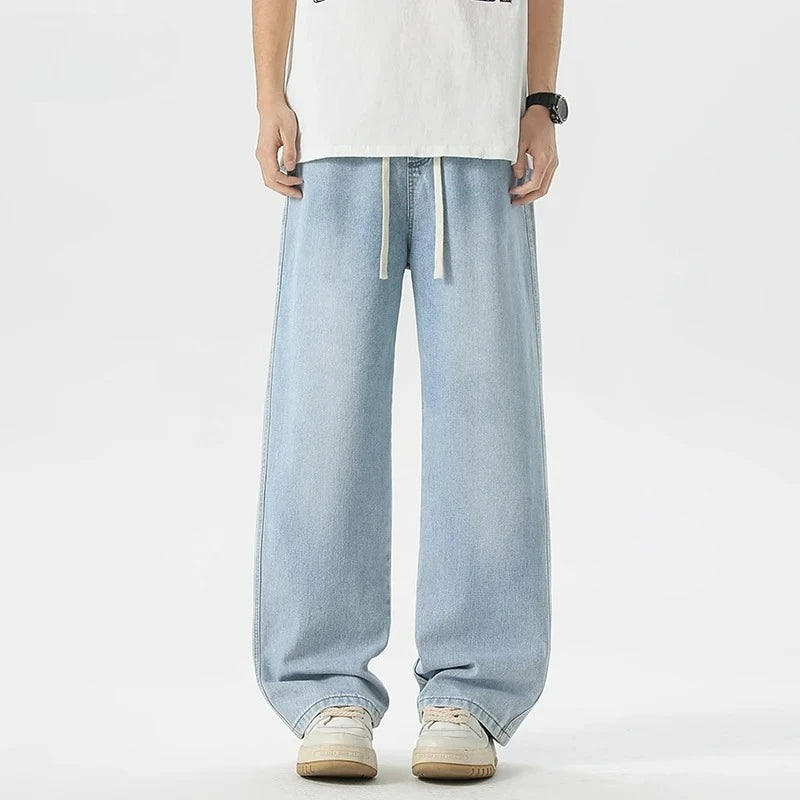 Men's Jeans American Loose Wide-leg Loose Straight Casual Trousers Street Hip-hop Baggy Jeans Black Grey Blue Streetwear Men