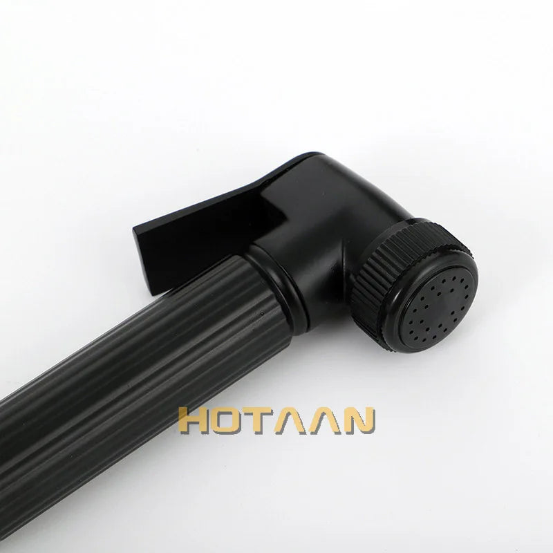 Hotaan Black Bidet Faucet bathroom bidet toilet faucet mixer hygienic shower clean muslim shower portable bidet gun sprayer