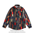 New Arrival Casual Beach Plaid Spring Autumn Men Button Shirt Unisex Women Long Sleeve Shirt Casual Street Patchwork Chic