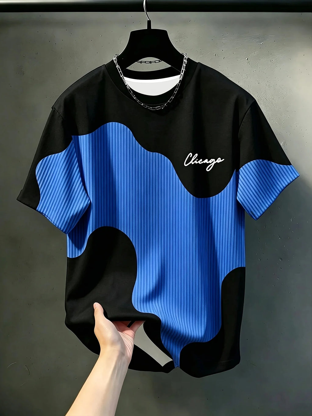Striped Patchwork Geometric Pattern3D Print Out Sport Quick-Dry Breathable Men T-Shirt Outdoor Fashion Y2K Parent-child Clothing