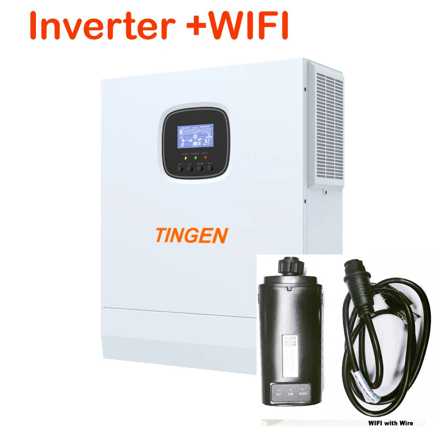 5000W 5KW Hybrid Solar Inverter Off Grid 48V DC to 110V 120V 220V AC Output with 80A MPPT Solar Charger Max 500V PV  HSI5000U
