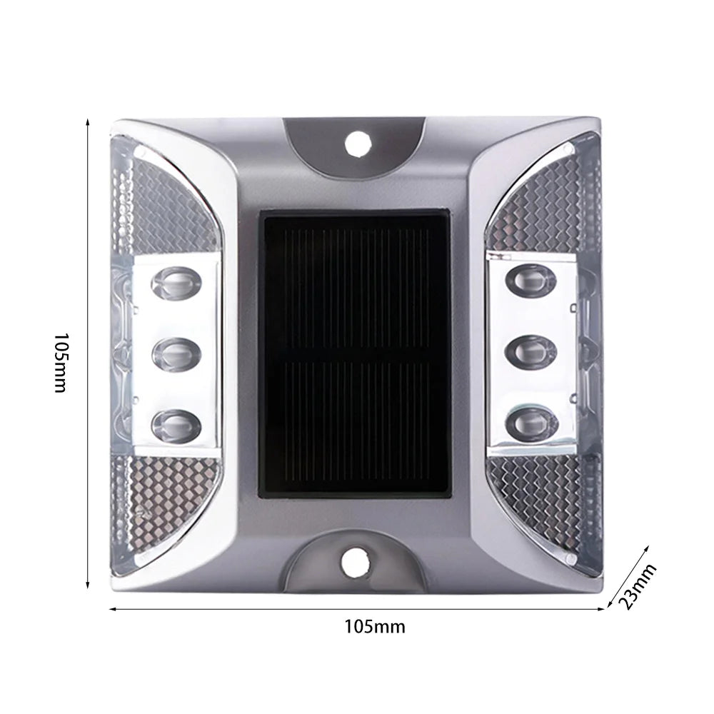 Square Solar Road Stud Light Double Side IP68 Waterproof LED Ground Light Reflective Solar Power Solar Energy Spike Lights