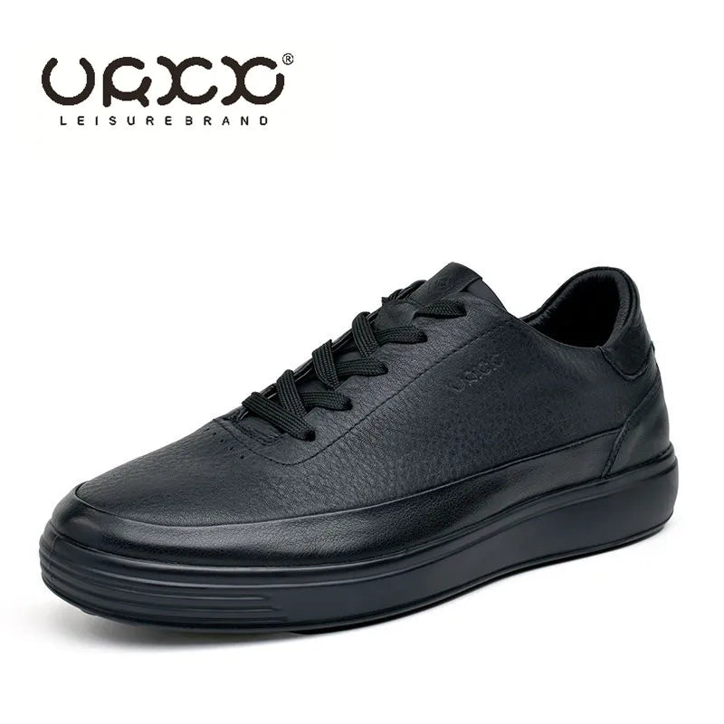 Fashion Men Shoes Genuine Leather Shoes Casual Lace-up Shoes Breathable Fashion Sneakers New