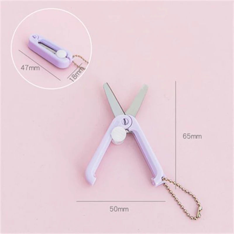 Mini Portable Portable Small Scissors Creative Paper-cutting Notebook Tool That Can Be Extended and Folded