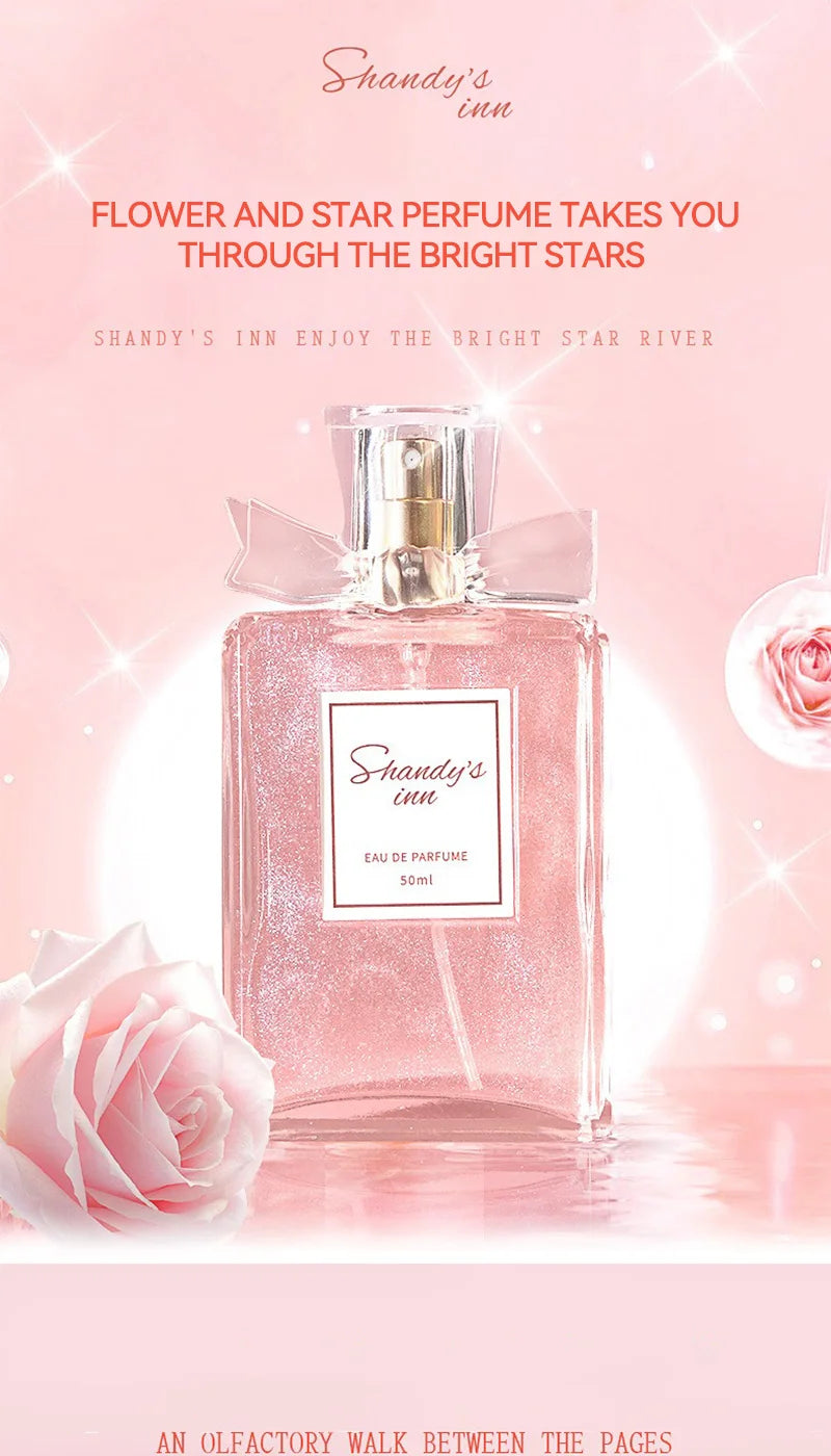 Rose Women Perfume Long Lasting Fresh Eau De Parfum 50ml Elegant Floral Daily Wear Original Brand Fragrance Spray For Her