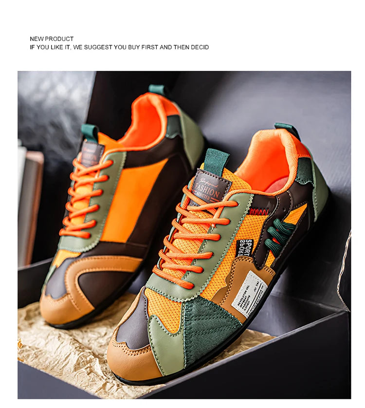 Men's Trendy Black and Gray Color-Blocked Mesh Breathable Casual Sports Shoes, Summer Thin Retro Forrest Gump Shoes, Lightweight Soft-Soled Shock-Absorbing Non-Slip Versatile Wear-Resistant Men's Shoes